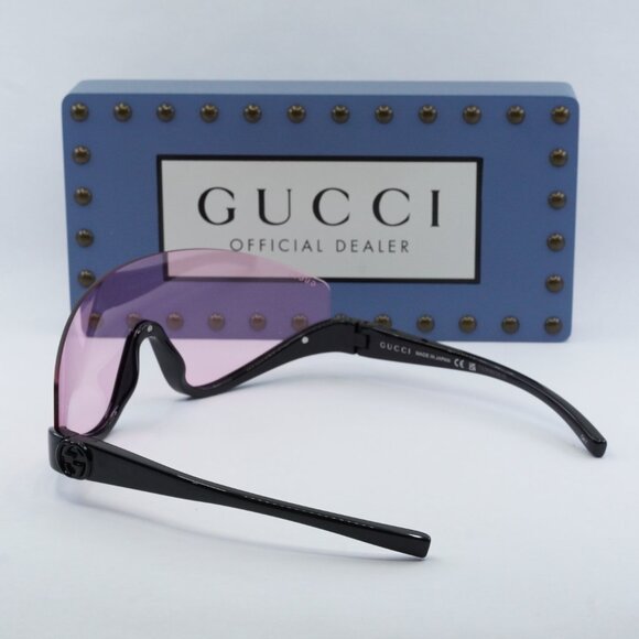 Final Price! Gucci GG1650S 002 Shiny Black Sunglasses - Picture 4 of 13